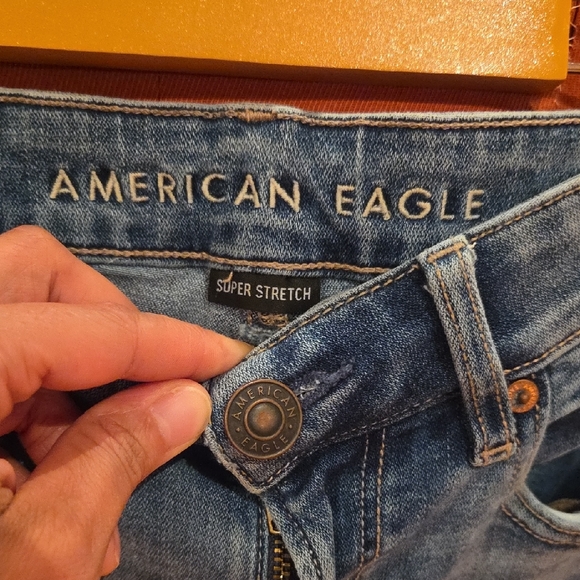 American Eagle Outfitters Flare Wide Leg Blue Jeans - Picture 2 of 7